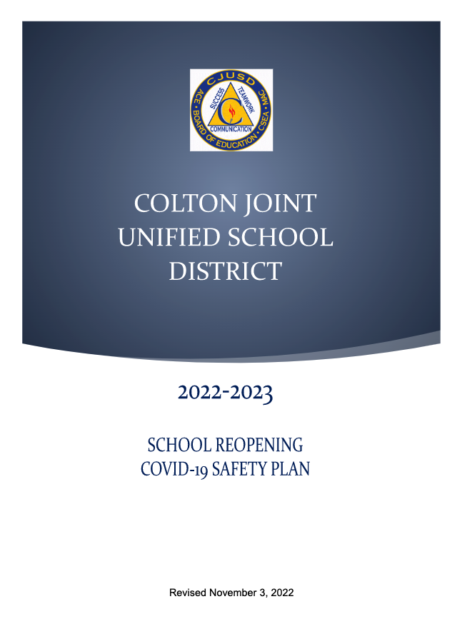 CJUSD School Reopening COVID-19 Safety Plan